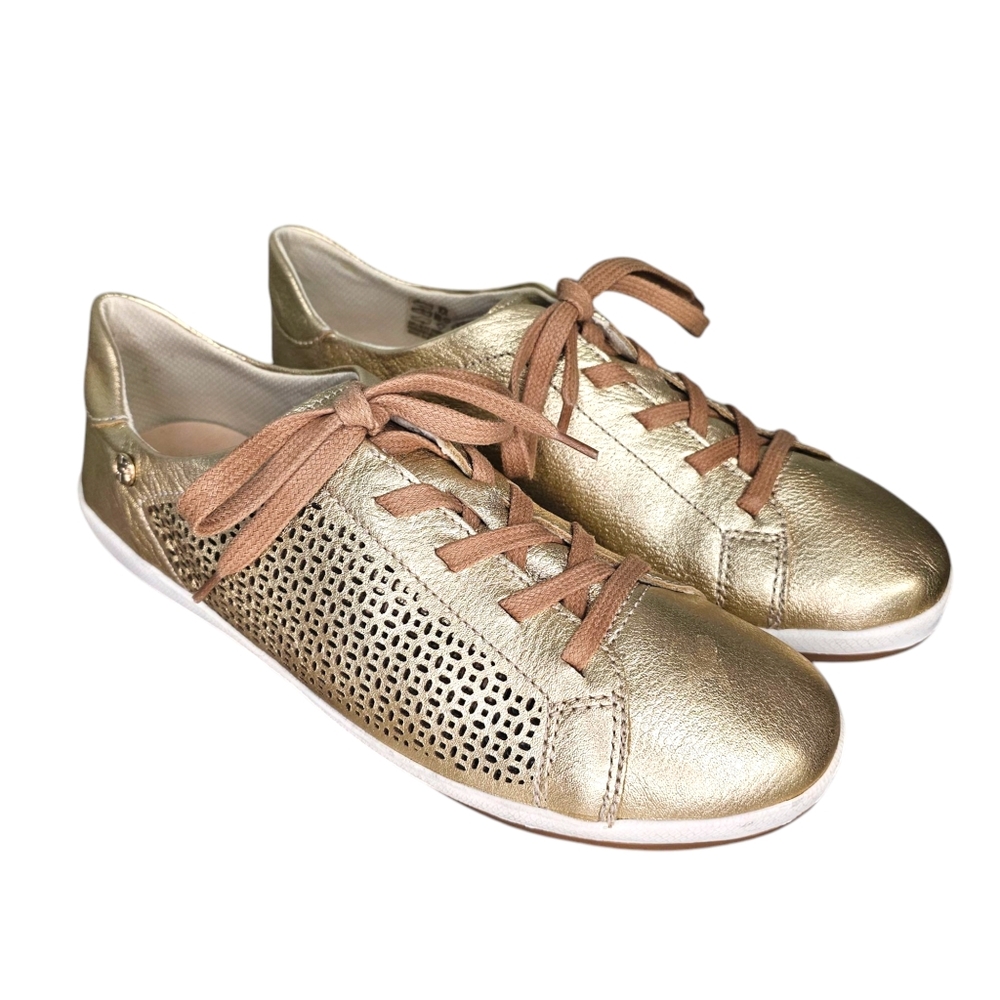 Bottero Metallic Laser Women's Leather Sneakers - Gold SIZE 8 / EU 39